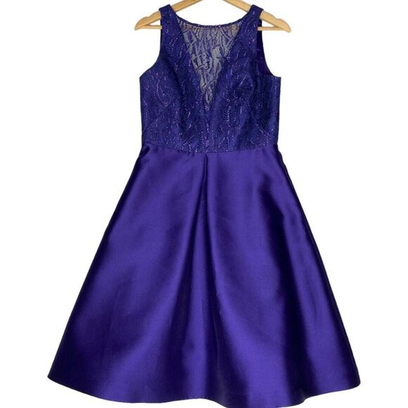 Lace Mikado Dress Womens 8 Purple Fairycore Prom Formal‎ Whimsigoth Quinceanera - Picture 14 of 14